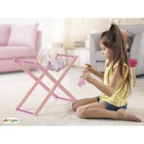 Varalzinho Fashion Girl - Brinquedo de Madeira Varal de Roupas