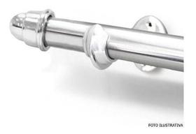 Varão 28mm Colorido 1,0m Simples para cortina kit cromado