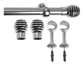 Varão Bastão De Cortina 1,70 M 28 Mm Com Ponteira De Luxo Varão Bastão De Cortina 1,70 M 28 Mm Com Ponteira De Luxo