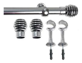 Varão Bastão De Cortina 2,00 M 28 Mm Com Ponteira De Luxo Varão Bastão De Cortina 2,00 M 28 Mm Com Ponteira De Luxo