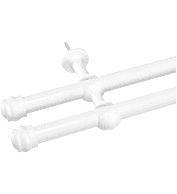 Varão Branco 4 Metro Duplo 19 /19 mm Kit Completo