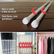 Varão Cabideiro Suporte Extensor de Cortinas Universal 60cm A 90cm Peq Espaços Varão Cabideiro Suporte Extensor de Cortinas Universal 60cm A 90cm Peq Espaços