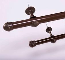 Varão Completo Simples 2 Metros 19mm para Cortina - Tabaco