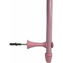 Varao Cortina Cadiz Simples 2M Rosa Com Suporte 20012