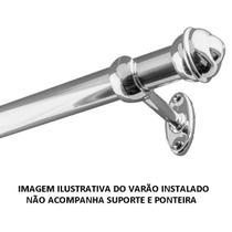 Varão De Cortina 19mm Alumínio Cromado (1 varão inteiro) - Bella Arte