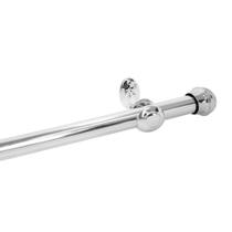 Varão De Cortina 2 Metros Cromado 19mm Fino Bastão Completo Varão De Cortina 2 Metros Cromado 19mm Fino Bastão Completo