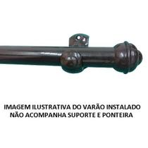 Varão De Cortina Aço 19mm Imbuia (revestimento PVC) Bella Arte