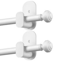 Varão de Cortina Ajustável KAMANINA 81-147 cm Branco 2 Unidades