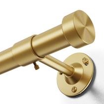Varão de Cortina Ajustável YaFex 81-305 cm em Metal Dourado
