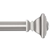 Varão de cortina BRIOFOX Silver ajustável de 122 a 213 cm Heavy Duty