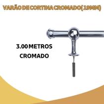 Varão De Cortina Compacto Cromado 19Mm 3.00 Metros