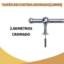 Varão de cortina Compacto Cromado 19mm Tamanhos Variados - Garra