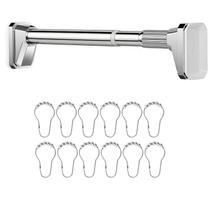 Varão de cortina de chuveiro BKMAMLAB Silver Inox Steel 70-120cm
