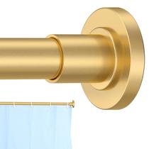Varão de cortina de chuveiro CorkLatta Gold ajustável 80 a 264 cm Varão de cortina de chuveiro CorkLatta Gold ajustável 80 a 264 cm