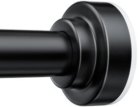 Varão de cortina de chuveiro TEECK ajustável 81-109 cm preto