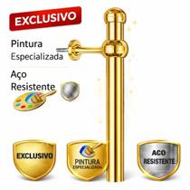 Varão de Cortina Dourado 28mm x 2,5 Metros Luxo para Decoração Sofisticada