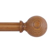 Varão de cortina HTZON Wood 1" ajustável 180-360 cm marrom