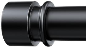 Varão de cortina Huntype preto 2,54 cm de diâmetro 81,28 a 243,84 cm