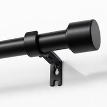 Varão de cortina Joydeco 81-305 cm ajustável preto pesado