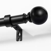 Varão de cortina Joydeco Black 80-300 cm ajustável para serviços pesados