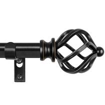 Varão de Cortina KAMANINA Ajustável 81-147 cm Preto