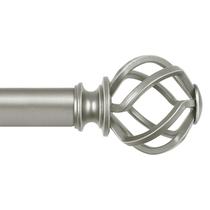 Varão de cortina KAMANINA Antique Silver 81-213 cm ajustável