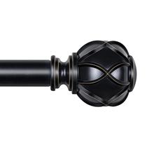 Varão de cortina KAMANINA Telescoping Single 36-72" Black Metal