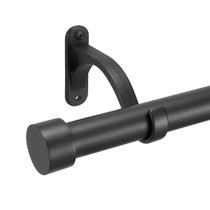 Varão de cortina Mayrhyme 2,54 cm de diâmetro ajustável 40-70 cm preto Varão de cortina Mayrhyme 2,54 cm de diâmetro ajustável 40-70 cm preto