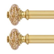 Varão de cortina OLV Vintage Crystal Gold 86-218 cm para Windows