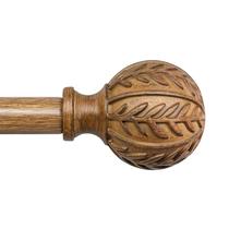 Varão de cortina QDWIS Boho Wood de 122 a 213 cm ajustável para serviços pesados Varão de cortina QDWIS Boho Wood de 122 a 213 cm ajustável para serviços pesados