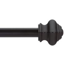 Varão de cortina Thestoa 46-78cm em aço inoxidável preto