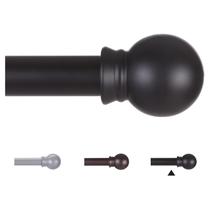 Varão de cortina Thestoa 48-92 polegadas (122-234 cm) preto fosco