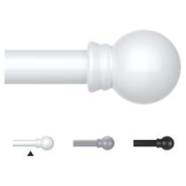 Varão de cortina Thestoa para janelas de 76 a 157 cm em aço inoxidável