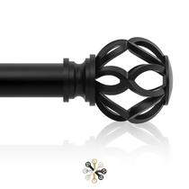 Varão de cortina TVWOO Black Decorative Farmhouse 180-360cm Varão de cortina TVWOO Black Decorative Farmhouse 180-360cm