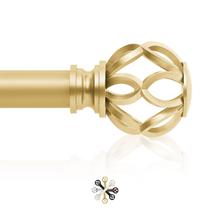 Varão de cortina TVWOO Gold Decorative Farmhouse 180-360cm Varão de cortina TVWOO Gold Decorative Farmhouse 180-360cm
