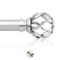 Varão de cortina TVWOO Silver Decorative Farmhouse 90-220cm Varão de cortina TVWOO Silver Decorative Farmhouse 90-220cm