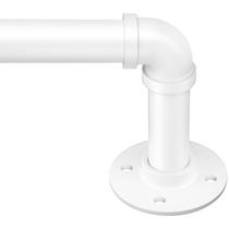 Varão de cortina Zeerobee Industrial de 1 polegada 66-120 cm branco