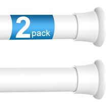 Varão de Tensão para Cortina ZipGlo 76-157 cm Ajustável Branco, Kit com 2 Varão de Tensão para Cortina ZipGlo 76-157 cm Ajustável Branco, Kit com 2