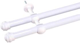 Varão Duplo Para Cortina De 2 Metros 19mm - branco