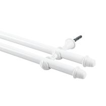 Varão Duplo para Cortina de 2 Metros Espessura 19mm - Branco