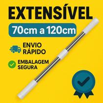 Varão Para Cortina de Banheiro Extensível Em Aço Inox 70cm até 120cm