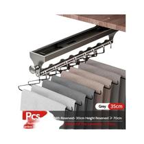 Varão Telescópico Ajustável Para Armário, Montagem Superior Retrátil, Organizador De Roupas Com