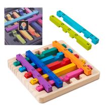 Varas de madeira Montessori Rainbow Toy Brain Training Kids
