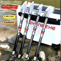 Varas De Pesca Marítima Curta Fibra De Carbono Telescópica 1.8-3.6M Equipamento Giratório GHOTDA