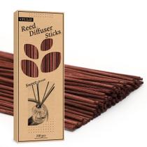 Varas difusoras de junco VFULIE 100 unidades de madeira de vime natural de 25 cm Varas difusoras de junco VFULIE 100 unidades de madeira de vime natural de 25 cm