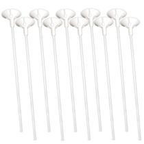 Vareta com Suporte para Balões 30cm Branco - 10 Unidades Vareta com Suporte para Balões 30cm Branco - 10 Unidades