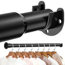 Vareta de armário Mavivegue ajustável de 43 a 213 cm, preta resistente