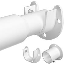Vareta de armário Mavivegue ajustável de 43 a 71 cm em metal branco