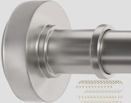 Vareta de chuveiro BloomFlower de níquel escovado com 12 ganchos de 43 a 72 polegadas