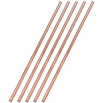 Vareta de cobre Euogeudel 5PCS 6mm de diâmetro 40cm de comprimento Vareta de cobre Euogeudel 5PCS 6mm de diâmetro 40cm de comprimento